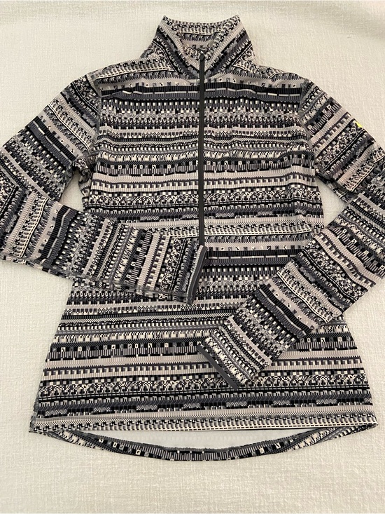 Nike Tops - Nike Pro Hyperpro Dri-Fit Women's Black & White Patterned Half-Zip Top - Large